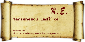 Marienescu Emőke névjegykártya