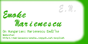emoke marienescu business card